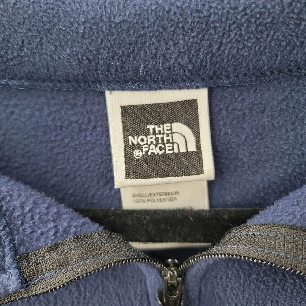 The North Face Mens Fleece Jacket Blue Large 1/4 Zip